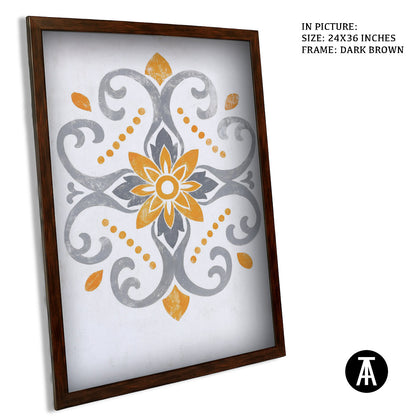 Artwork in Dark Brown Frame