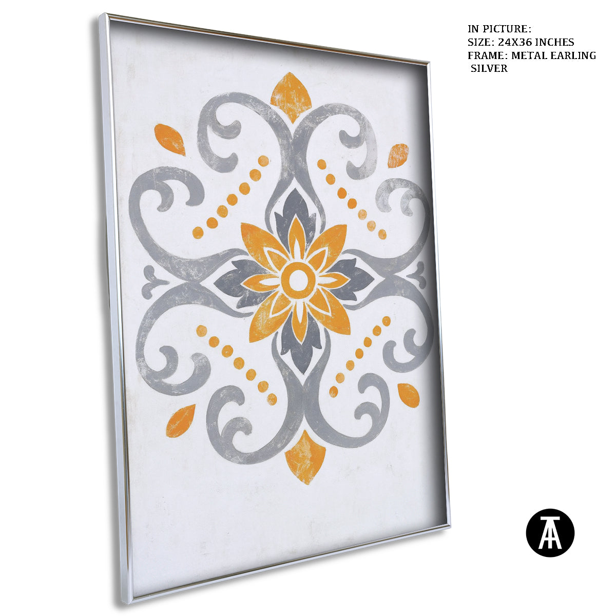 Artwork in Metal Earling Silver Frame