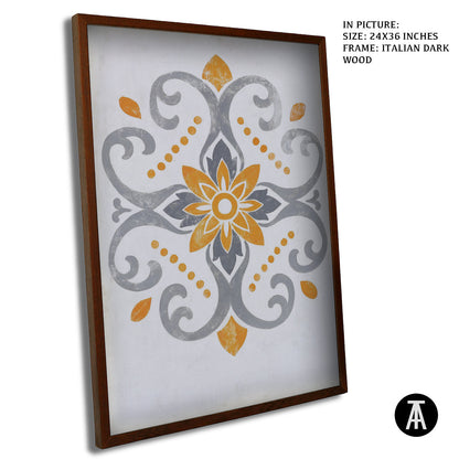 Artwork in Dark Wood Frame