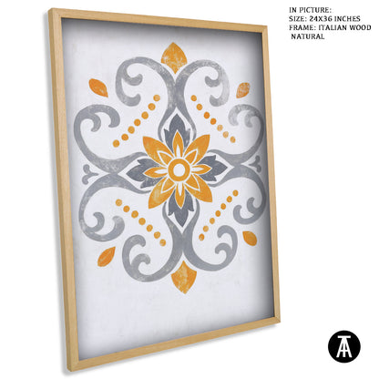 Artwork in Natural Wood Frame