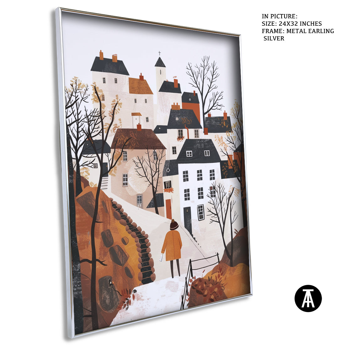 Sample Artwork in Earling Silver Metal Frame