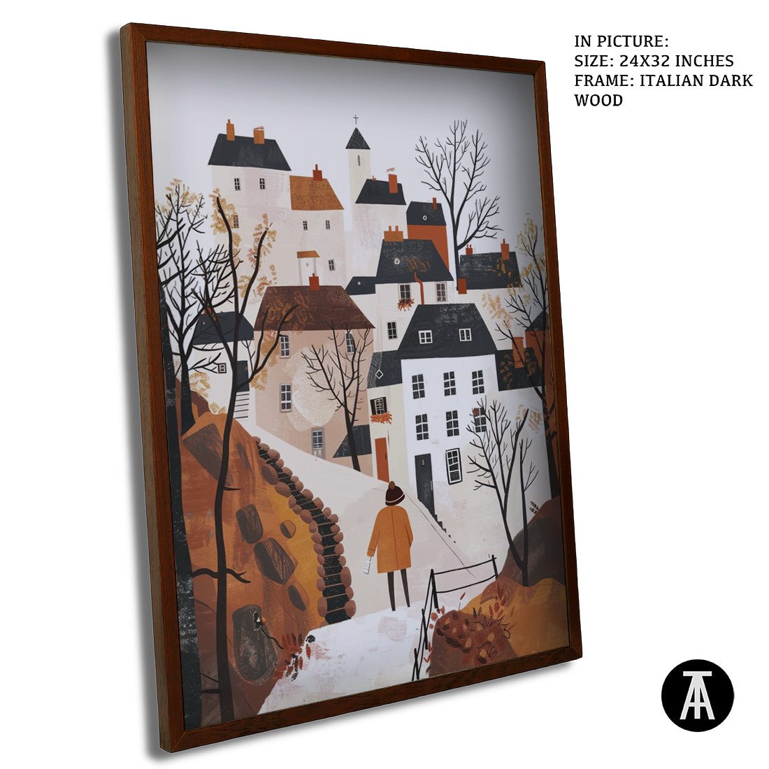Sample Artwork in Italian Wood Framing Dark