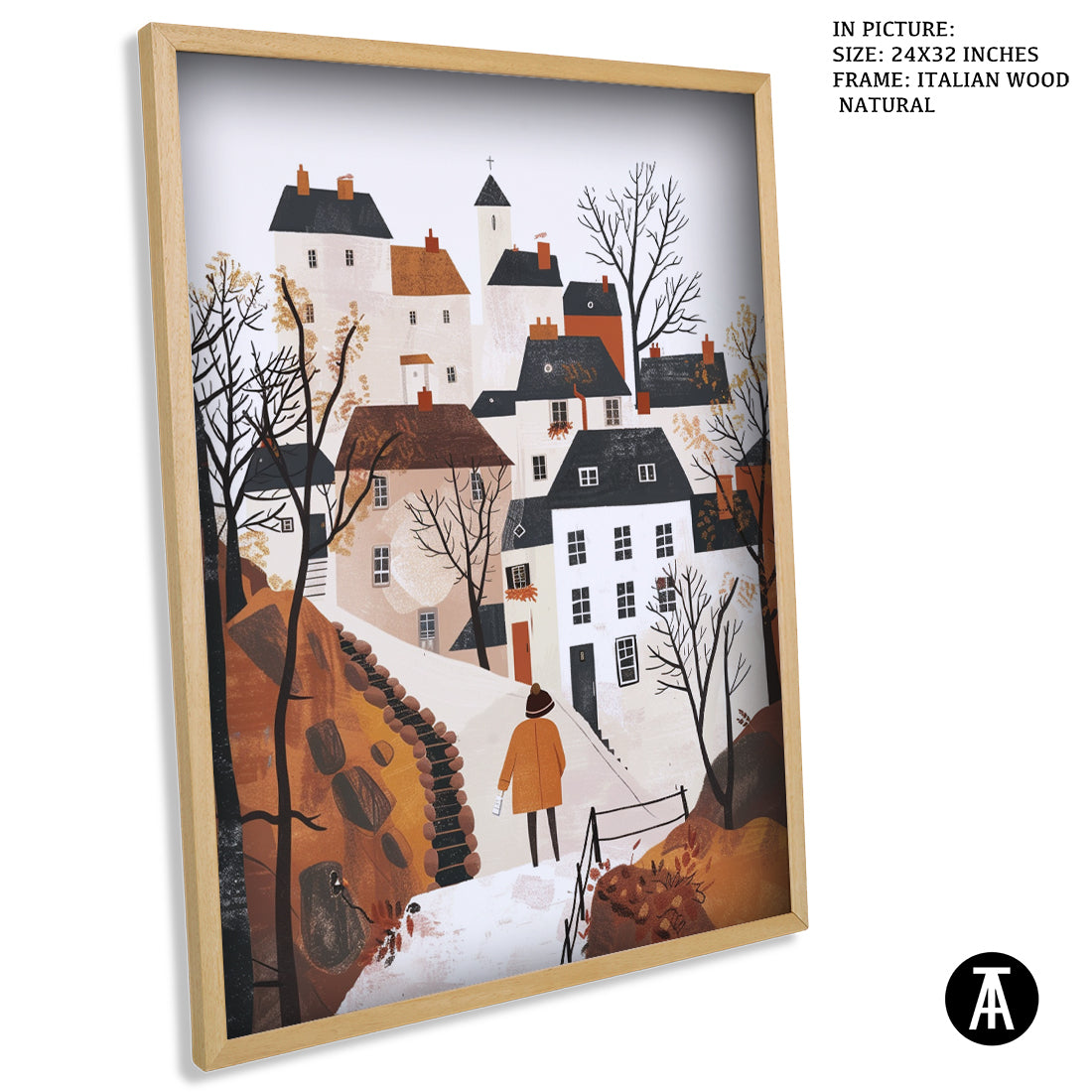 Sample Artwork in Italian Wood Framing Natural