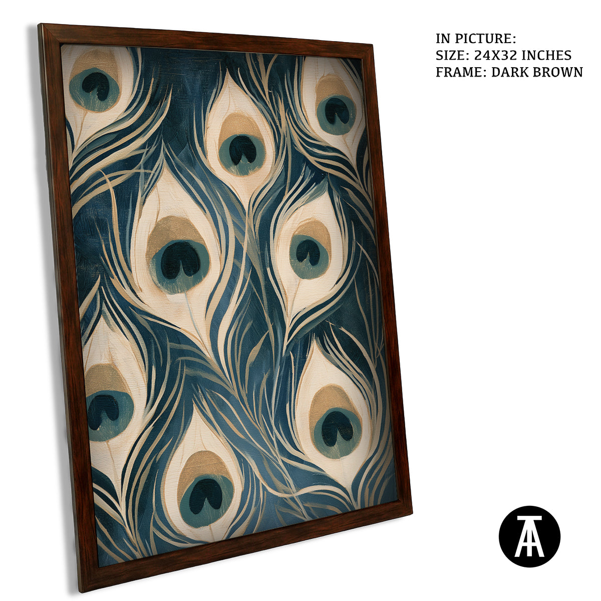 Artwork in Dark Brown Frame