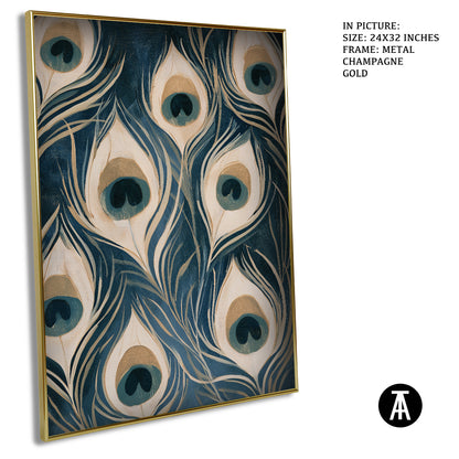 Artwork in Metal Champagne Gold Frame
