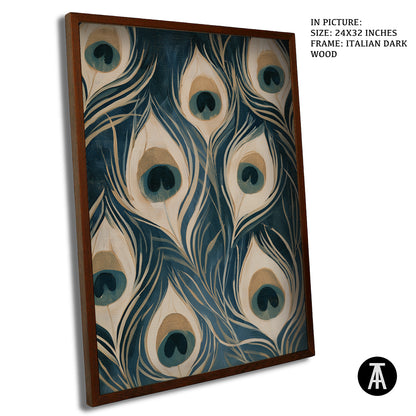 Artwork in Dark Wood Frame