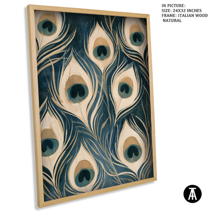 Artwork in Natural Wood Frame