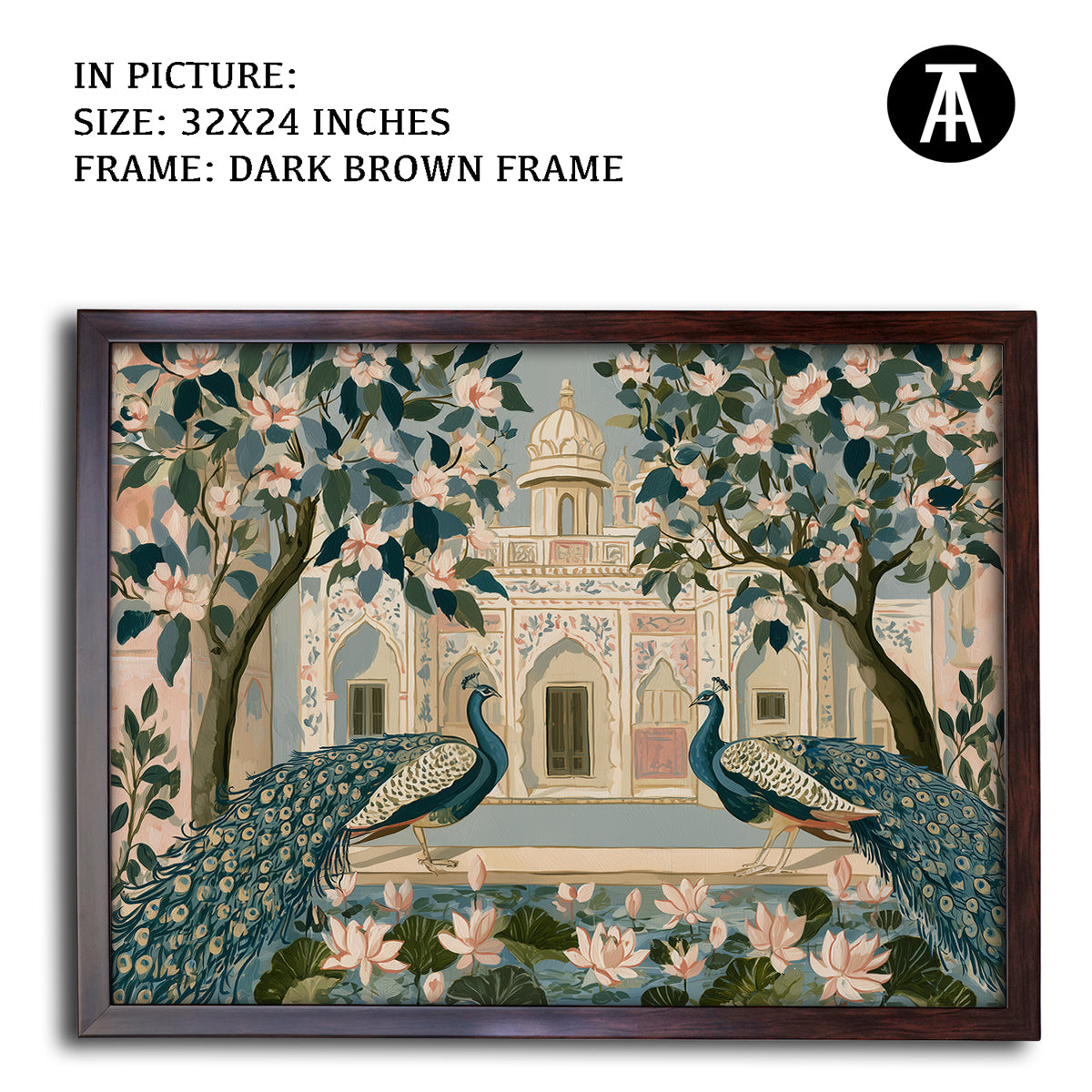 Artwork in Dark Brown Frame