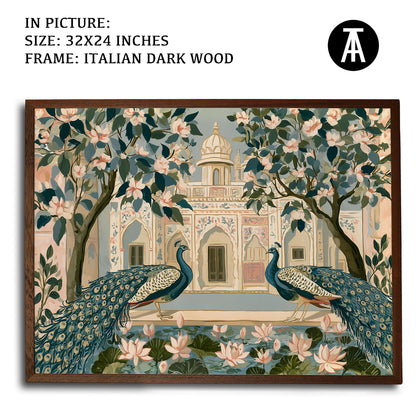 Artwork in Dark Wood Frame