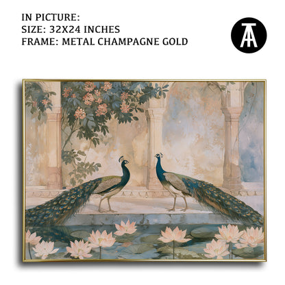 Artwork in Metal Champagne Gold Frame