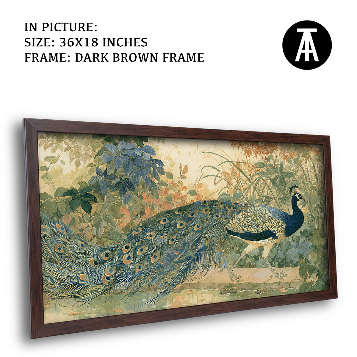Artwork in Dark Brown Frame