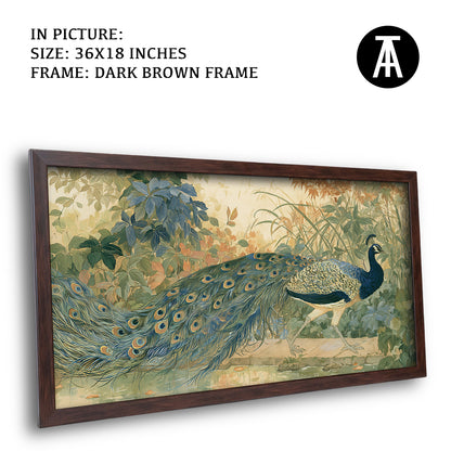 Artwork in Dark Brown Frame