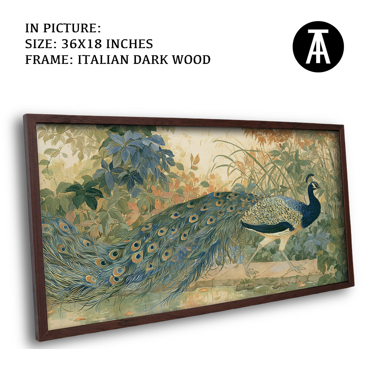 Artwork in Dark Wood Frame