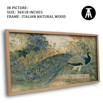 Artwork in Natural Wood Frame