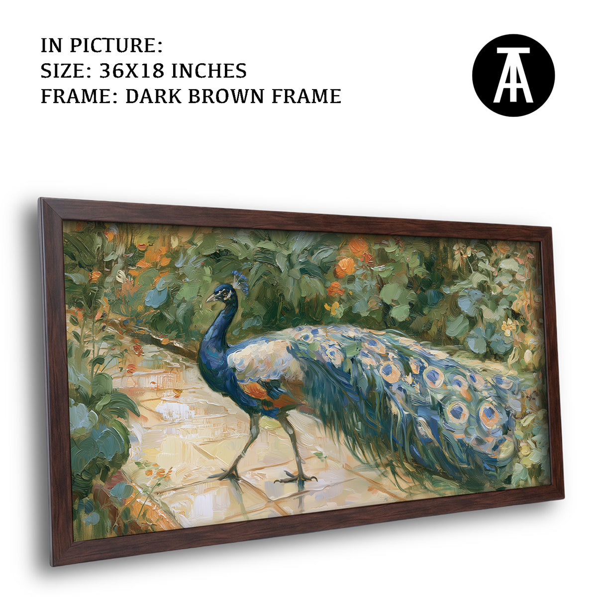Artwork in Dark Brown Frame