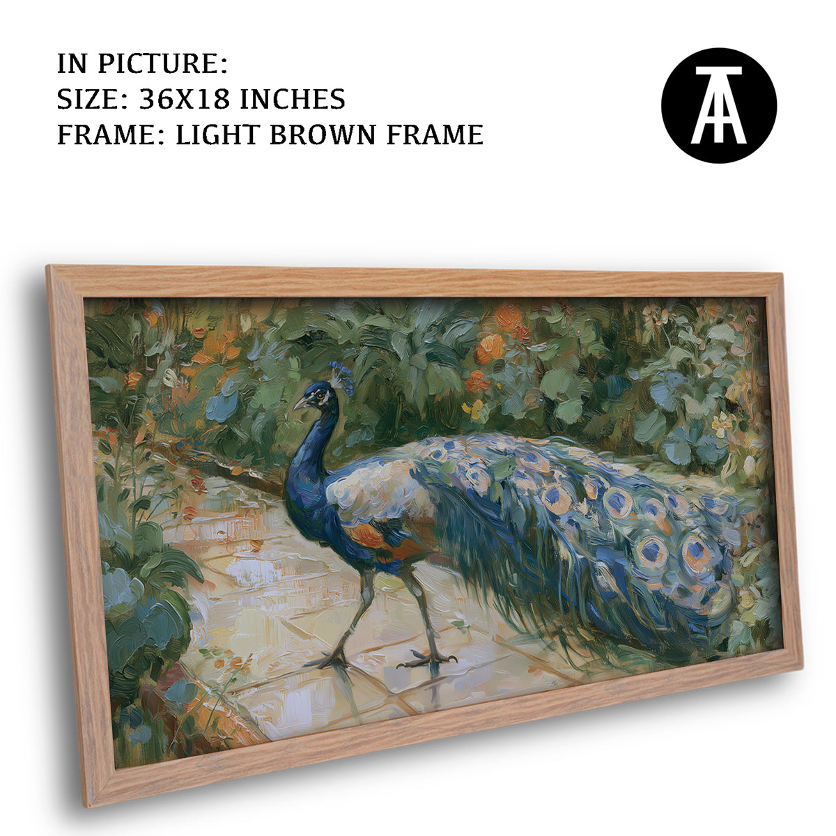 Artwork in Light Brown Frame