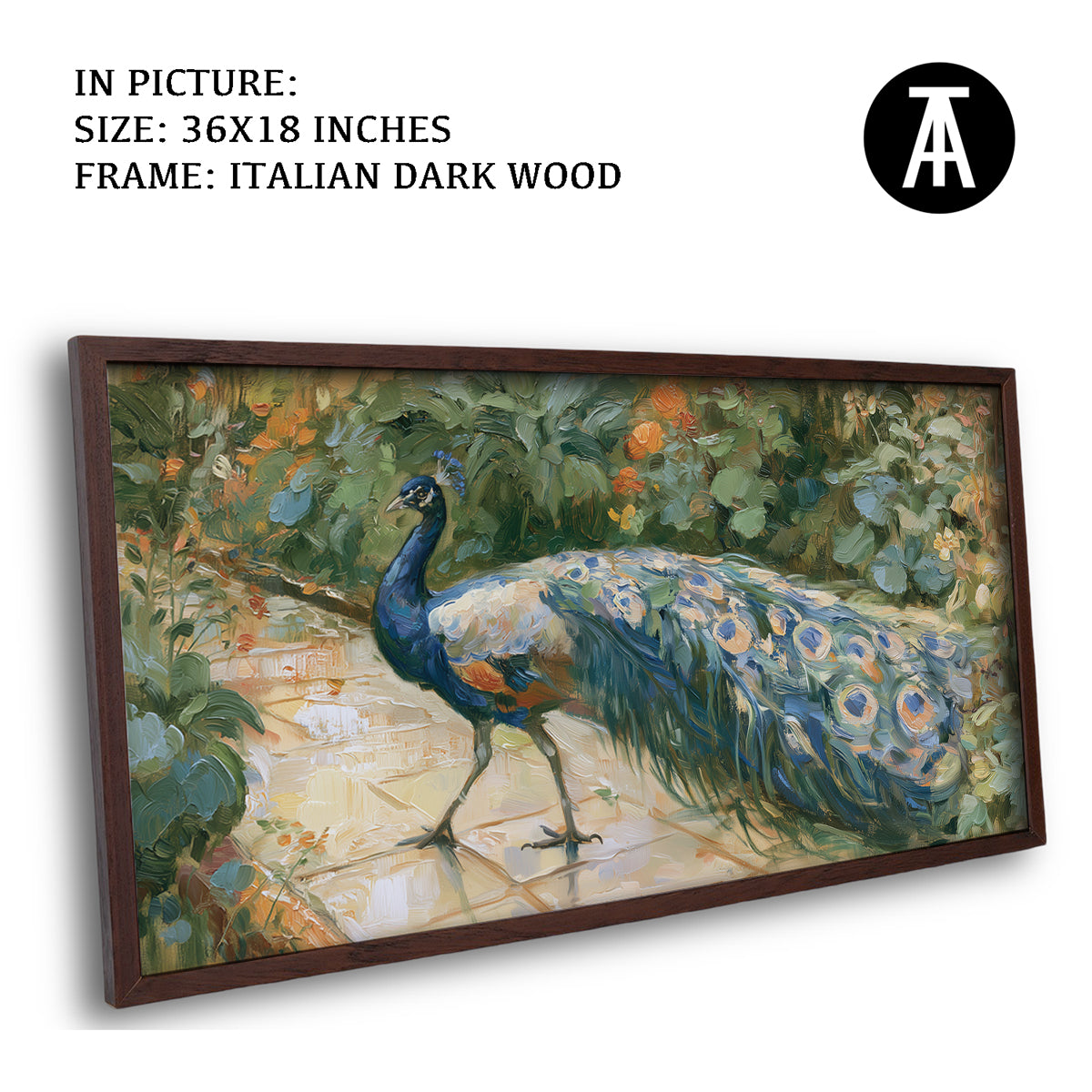Artwork in Dark Wood Frame