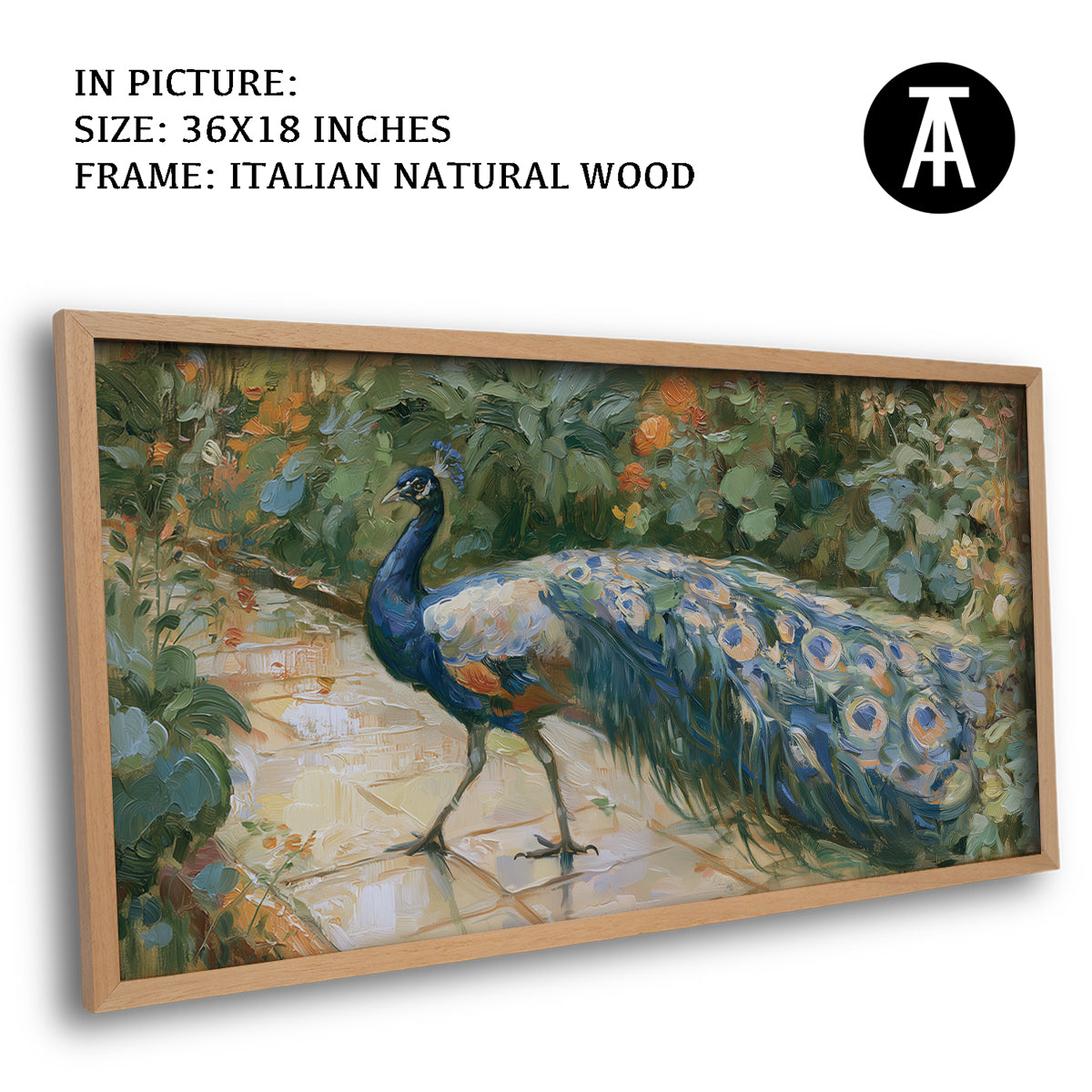 Artwork in Natural Wood Frame
