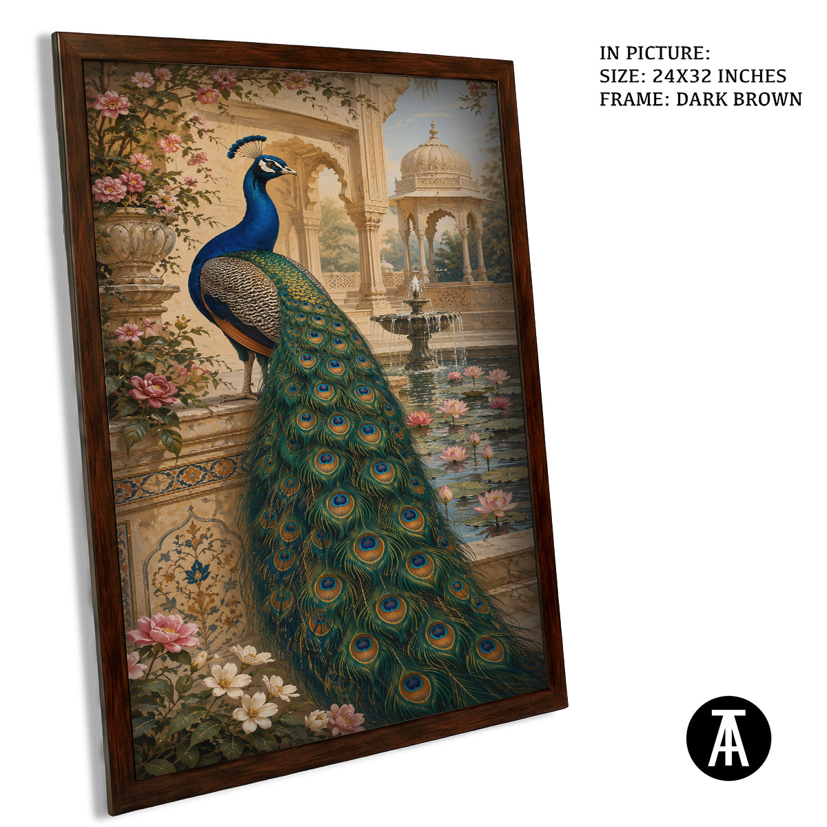 Artwork in Dark Brown Frame