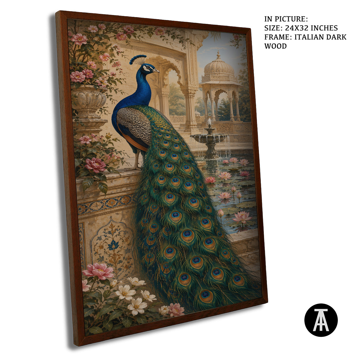 Artwork in Dark Wood Frame
