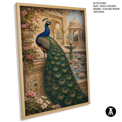 Artwork in Natural Wood Frame