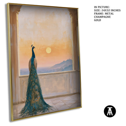 Artwork in Metal Champagne Gold Frame