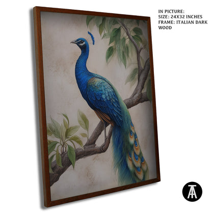 Artwork in Dark Wood Frame