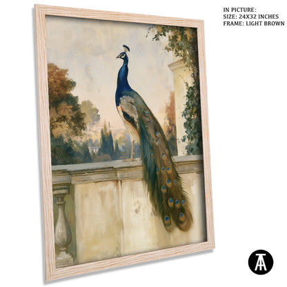 Artwork in Light Brown Frame