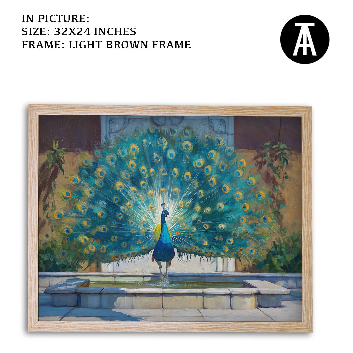 Artwork in Dark Brown Frame