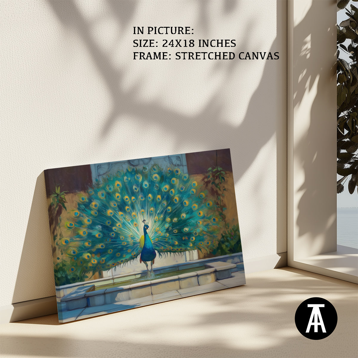 Artwork in Natural Wood Frame