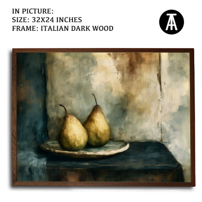 Artwork in Dark Wood Frame