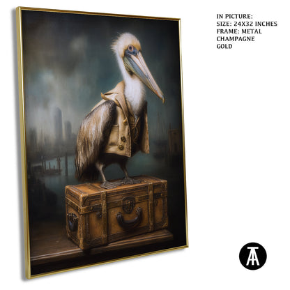 Artwork in Metal Champagne Gold Frame