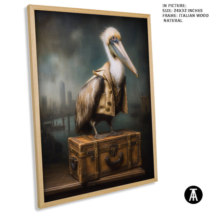 Artwork in Natural Wood Frame