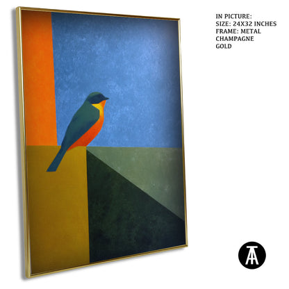 Artwork in Metal Champagne Gold Frame