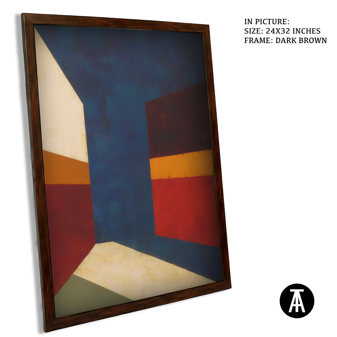 Artwork in Dark Brown Frame