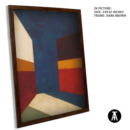 Artwork in Dark Brown Frame