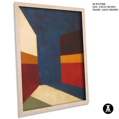 Artwork in Light Brown Frame