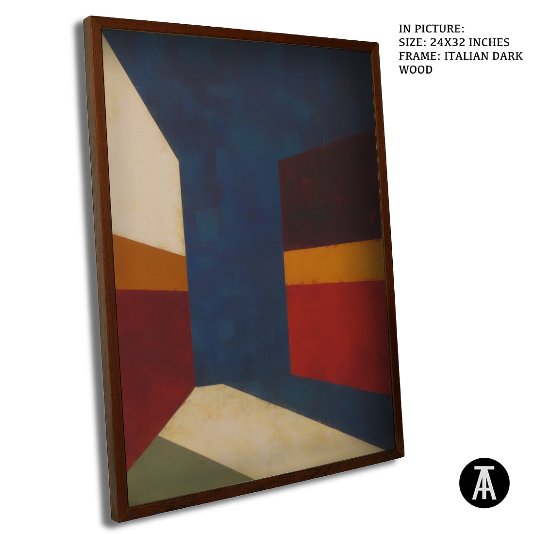 Artwork in Dark Wood Frame