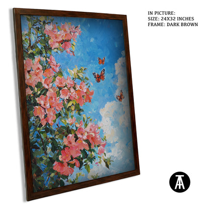 Sample Artwork in Dark Brown Frame
