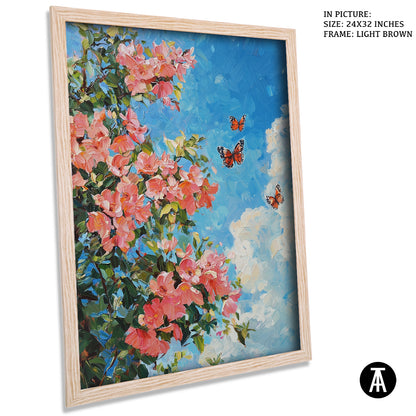 Sample Artwork in Light Brown Frame