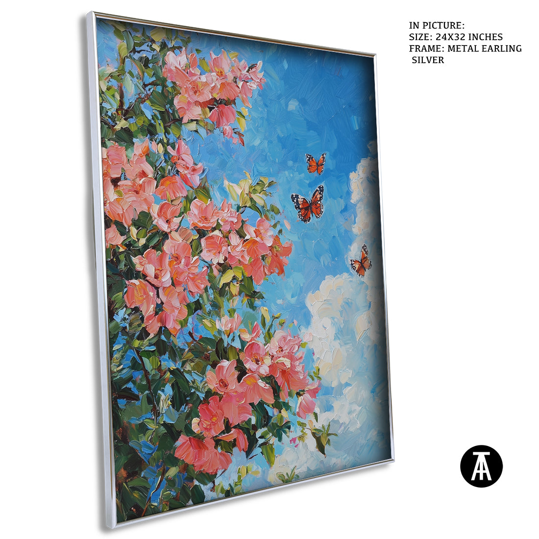 Sample Artwork in Earling Silver Metal Frame