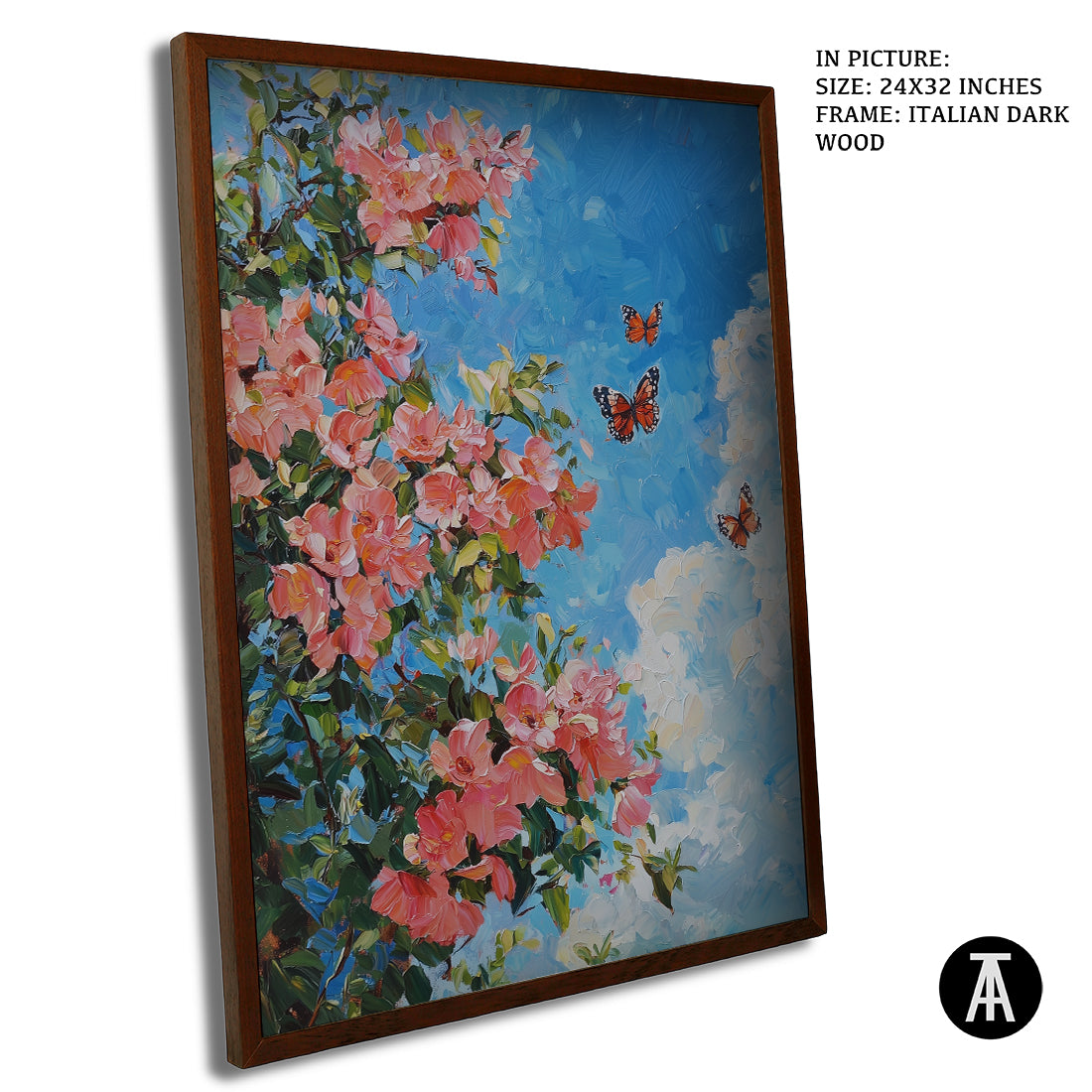 Sample Artwork in Italian Wood Framing Dark