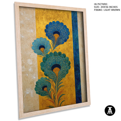 Artwork in Light Brown Frame