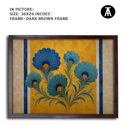 Artwork in Dark Brown Frame