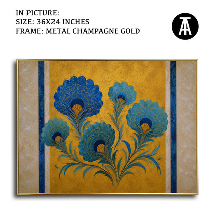 Artwork in Metal Champagne Gold Frame