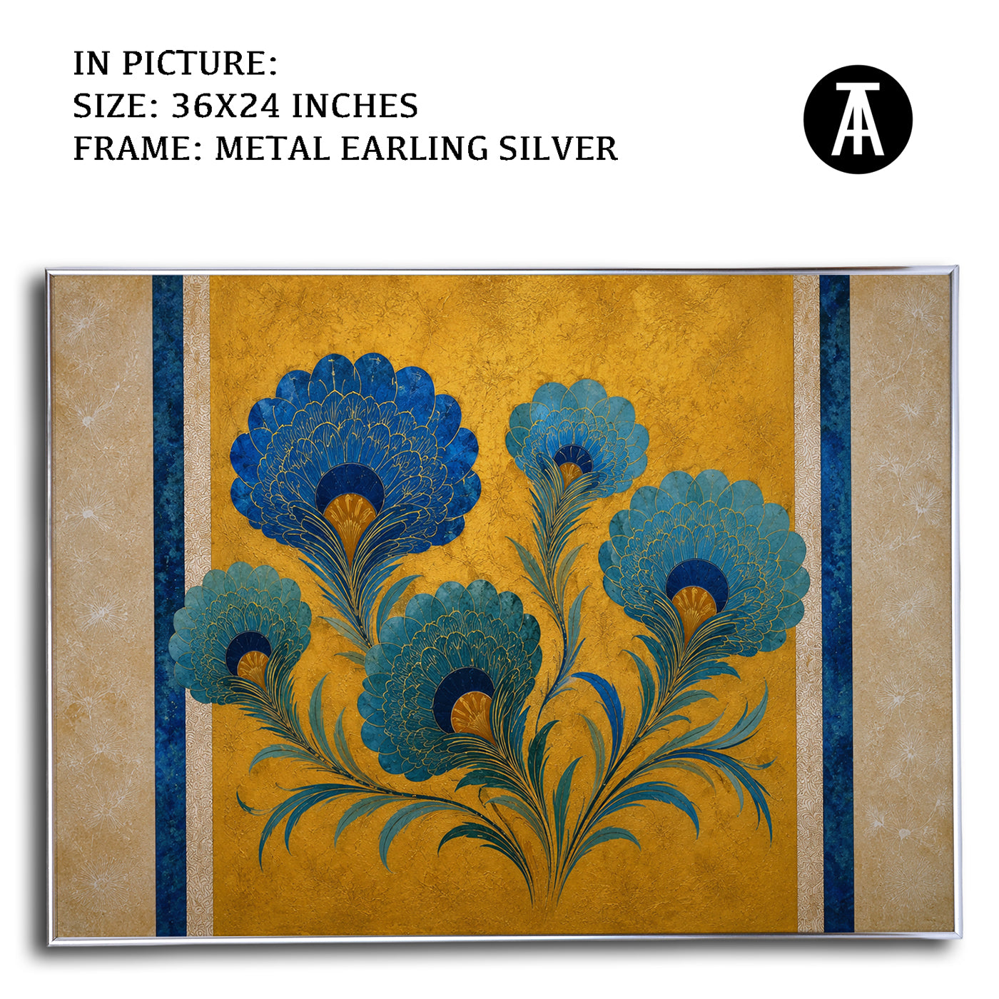 Artwork in Metal Earling Silver Frame