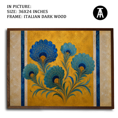 Artwork in Dark Wood Frame
