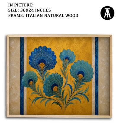 Artwork in Natural Wood Frame