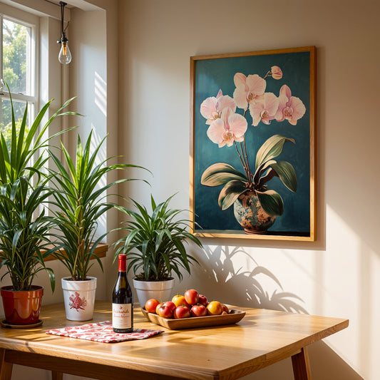Floral Artwork in a Lifestyle Setting