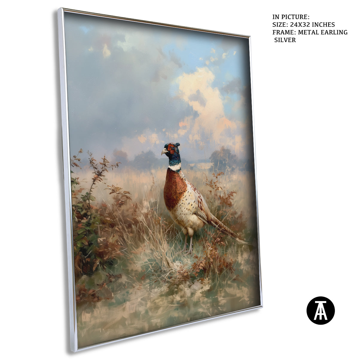 Artwork in Metal Earling Silver Frame